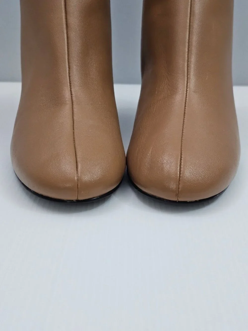 3.1 Phillip Lim Nadia Camel Brown Leather Ankle Boot Block Heel Back Zip EU 39